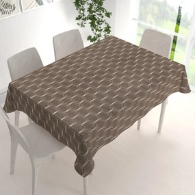 Biante Bavlnený obdĺžnikový obrus Sandra SA-445 Hnedé designové vlnky 50x100 cm