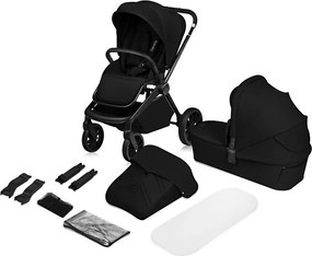 Lionelo - Kombinovaný kočík 2 v 1 MIKA PLUS Black Onyx