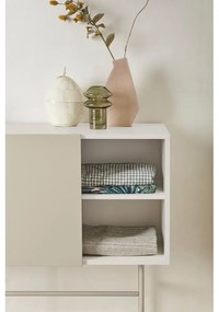 Béžovo-krémová nízka komoda s posuvnými dverami 140x91 cm Nube – Teulat