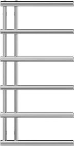 Mexen Jukon, vykurovacie teleso 988 x 500 mm, 364 W, chrómová, W116-0988-500-00-01
