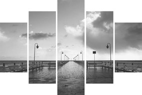 Obraz - Promenáda pri pobreží (150x105 cm)