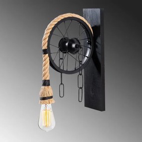 Nástenné svietidlo EREBOS 1xE27/40W/230V čierna/hnedá