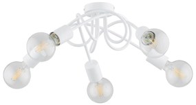 Prisadený luster INTER 5xE27/15W/230V biela