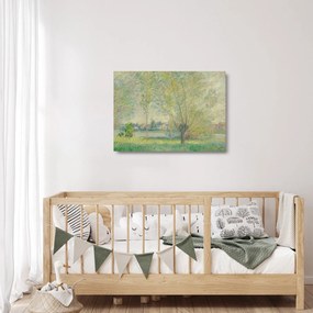 Sklenený obraz - Claude Monet, The Willows, reprodukcia (70x50 cm)