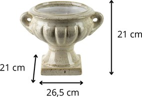 Váza EVAM 21 cm béžová