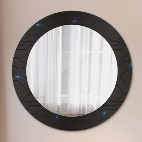 Okrúhle ozdobné zrkadlo Futuristický abstrakt fi 60 cm