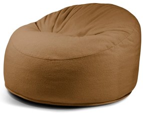 Hnedý sedací vak z textílie buklé Om 110 – SLOWDOWN
