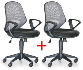 Kancelárska stolička FLER 1+1 ZADARMO, sivá