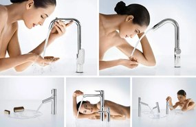 Hansgrohe Finoris, umývadlová batéria 230, s výpustom Push-Open a otočným výtokom, chrómová, 76060000