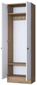 Šatníková skriňa Bivake 1 (biela + orech) . Vlastná spoľahlivá doprava až k Vám domov. 1093926