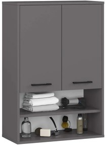 Kúpeľňová skrinka FIN H934 W64 2D 1P grafitová