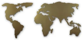 Nástenná mapa 120x60 cm Silhouette – Bystag