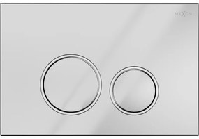 Mexen Fenix Air 05, pneumatické dvojité tlačidlo na splachovanie, chróm lesklý, 6A0501