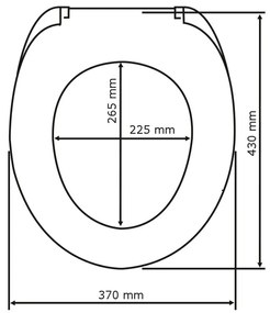 WC sedadlo Wenko Bavarian Hearts, 43 × 37 cm