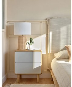 Sivý/v prírodnej farbe nočný stolík Anielle – Kave Home