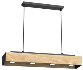 Luster na lanku MAISON 4xGU10/8W/230V hnedá/dub