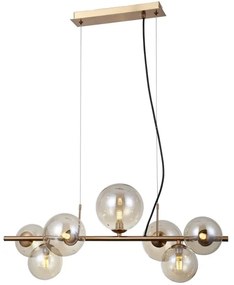 ITALUX PND-406007-7-HBR - Luster na lanku CANELLO 7xG9/5W/230V mosadz