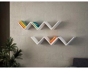 Asir Nástenná polica ZIG ZAG 24,5x129 cm biela 731WAT1664