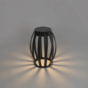 Vonkajšia stolná lampa čierna 3-stupňový stmievač solárny a nabíjateľný - Sheldon