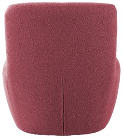 Ružové kreslo z textílie buklé Ada – Leitmotiv