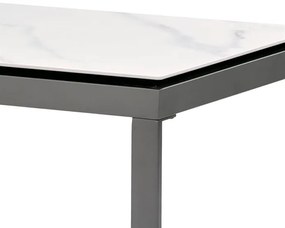Autronic BONTEC Konferenčný stolík 121x61cm, spekaná keramika, mramor, AHG-284 WT Farba: Biela