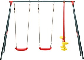 CH ZÁHRADNÁ HOJDAČKA (KOVOVÝ RÁM + 2 HOJDAČKY + HOJDAČKA) 290 x 180 x 200 CM