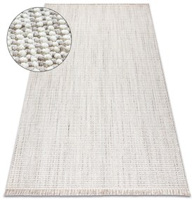 Koberec NANO EO78C Melanž, slučkový, plocho tkaný, sivo-biely