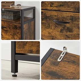 Vyklopný botník, 2 zásuvky, čierna, tmavo-hnedá farba, 95x60x30cm