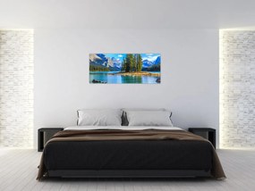 Obraz - Horská krajina s riekou (120x50 cm)