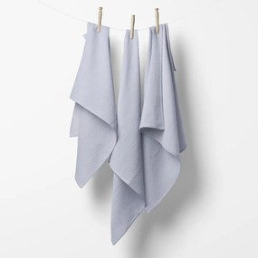 Biante Mušelínová plienka/dečka Nature MSN-027 Svetlo modrosivá - ZVÝHODNENÁ SADA 3 KS 70x70 cm - Sada 3 ks