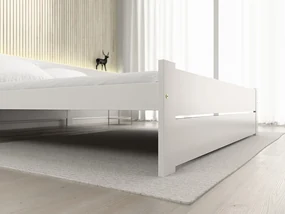 Posteľ IKAROS DOUBLE 180 x 200 cm, biela Rošt: S latkovým roštom, Matrac: Matrac Somnia 18 cm
