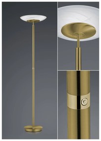 Stojacia LED lampa Findus 1-pl., starožitná mosadz
