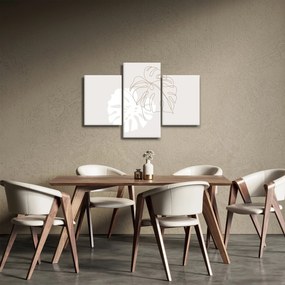 Obraz - Line art monstera N⁰2 (90x60 cm)