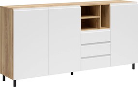 XXXLutz ŠIROKÁ KOMODA, biela, farba duba, 180/90/39,9 cm Carryhome - Online Only drobný nábytok - 002427032204