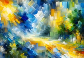 Fototapeta - Abstraktný slnečný deň (147x102 cm)