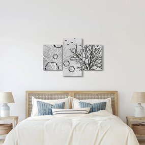 Abstraktný obraz so stromami (90x60 cm)