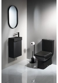 Aqualine - Stojan na toaletný papier a WC štetku SAMBA čierna