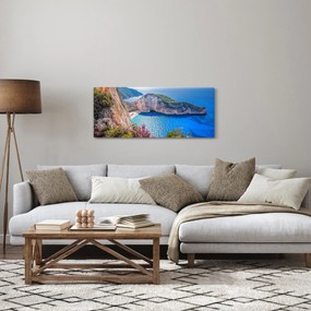 Obraz - Pláž Navagio, Grécko (120x50 cm)
