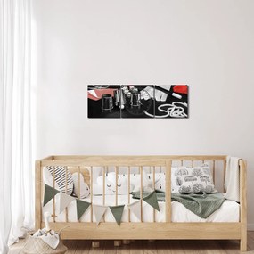 Obraz vecí kúzelníka (s hodinami) (90x30 cm)