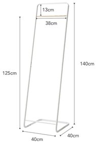 Biely vešiak YAMAZAKI, výška 140 cm