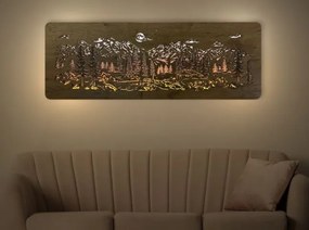 Podsvietený obraz Chata v horách na batériu