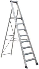 Elkop Stavebné hliníkový rebrík s plošinou 8 priečok