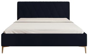 Manželská posteľ 160 cm Tikka 160  (námornícka modrá + zlatá). Vlastná spoľahlivá doprava až k Vám domov. 1099412
