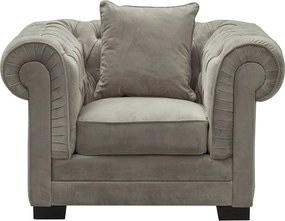 Kreslo Chesterfield Classic Velvet Dark Grey 118 x 96 x 77 cm