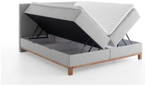 Svetlosivá boxspring posteľ s úložným priestorom 180x200 cm Catania - Meise Möbel