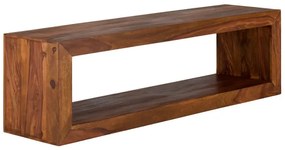 furniture-nabytek.cz - Masívny TV stolík Cube I z palisandra, lakovaný, hnedý – 150×38×45 cm
