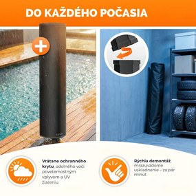 Solárna sprcha s krytom HAVANA, 35 l, čierna Casaria