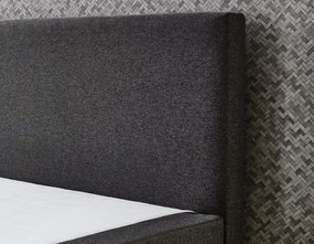 Posteľ boxspring Aston 180x200 cm, antracitovo šedá látka