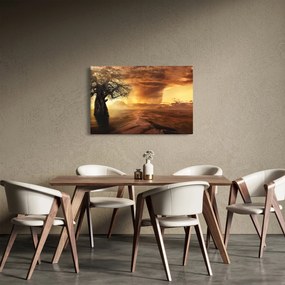 Obraz oranžových mračien (90x60 cm)