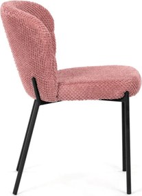 Jedálenská stolička bouclé, ružová CT-W1077 PINK2